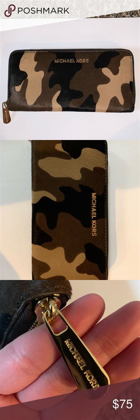 michael kors wallet camo